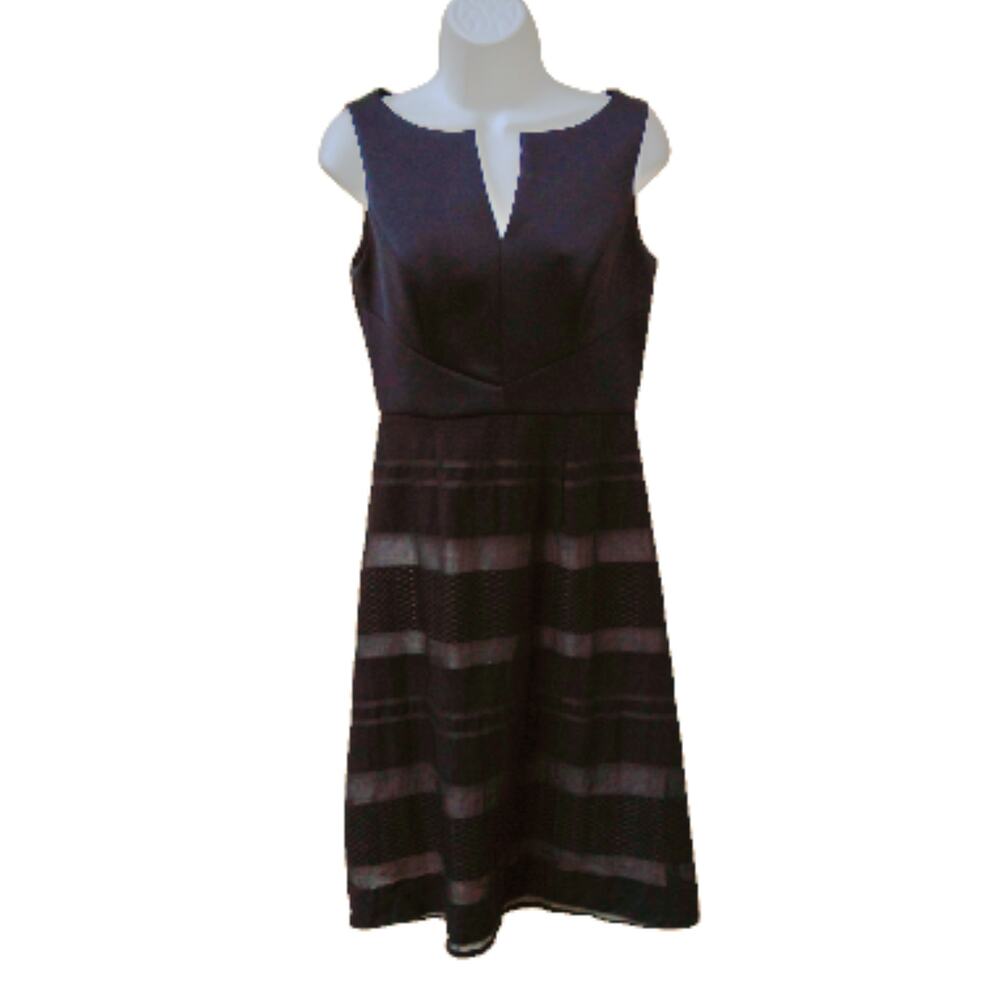 Adrianna Papell Women's "Lovely" Dress Size 6 Black Sleeveless A-line